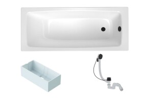 Obdĺžniková vaňa SAT Feel 170x70 cm smaltovaná oceľ ľavá aj pravá SATBVFEEL1704 SATBVFEEL1704
