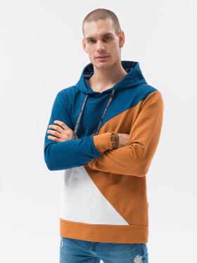 Pánska mikina Ombre Hoodie B1050-1 Modrá