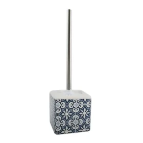 MSV AMADORA WC kefa s keramickou nádobou bielo-modrá / 11,5 x 11,5 x 38,5 cm