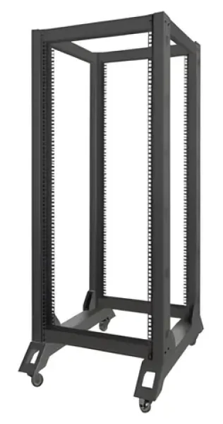 Lanberg OR01-6827-B čierna / Otvorený stojanový rozvádzač / 19" / 27U / Šírka 600 mm / Hĺbka 800 mm (OR01-6827-B)