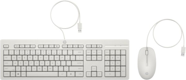 HP HP 225 - Tastatur-und-Maus-Set - 100% - full size - USB - QWERTZ - Deutsch - Cashmere White