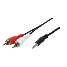 LogiLink audio kábel Jack 3,5 mm - 2x Cinch čierny / Audio kábel / 5 m (CA1043)