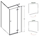 HOPA - Štvorcový sprchovací kút PIXA GOLD - Smer zatvárania - Pravé (DX) BCPIXA90CTVEPG