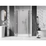 MEXEN/S - Lunar L Duo sprchové dvere krídlové 150, transparent, chróm 834DL-150-000-01-00
