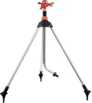 YATO Impulzný zavlažovač na trojnožke / Výška 65-93 cm / Rýchlospojka 1|2 / Výseč postreku 45-360° / Rozsah 24 m (YT-8984)