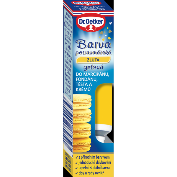 Gélová potravinárska farba žltá 10g - Dr. Oetker - Dr. Oetker