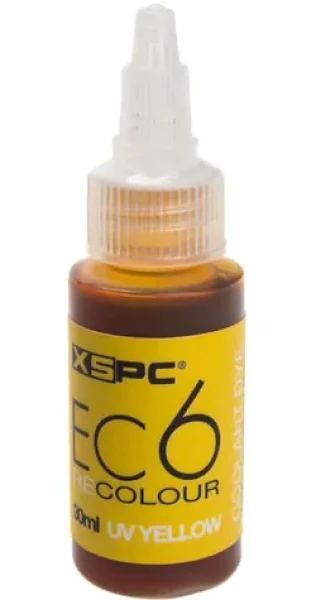XSPC EC6 ReColour Dye UV žltá / Farbivo do chladiacej kvapaliny / Koncentrát / UV reaktívny / 30 ml (5060175589408)