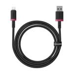Baseus Dura (P10377801U01-01) Rýchlonabíjací kábel USB-A/Lightning 2.4A 1m červeno-čierna (P10377801U01-01)