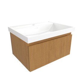 Kúpeľňová skrinka s umývadlom SAT Evolution 58x30x44, 5 cm dub medový mat SATEVO60DMU4 SATEVO60DMU4