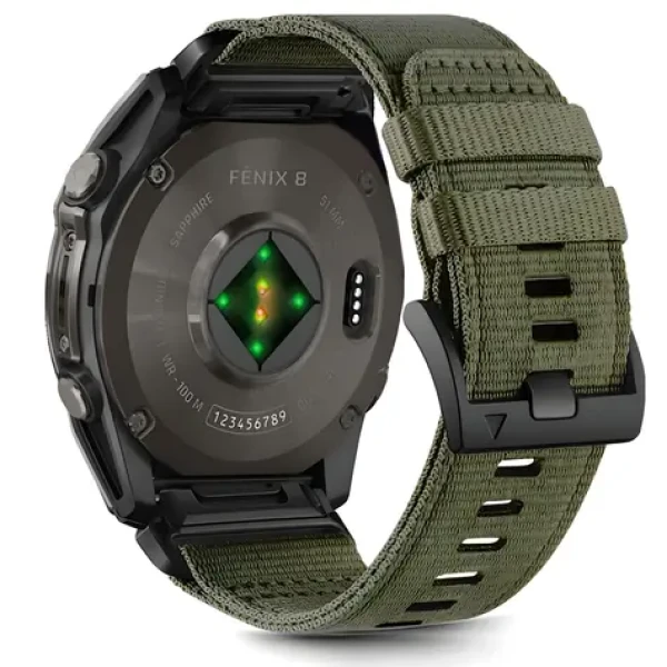 Tech-Protect Nylon Strap zelená / Remienok pre Garmin Fenix / 5X/5X PLUS/6X/6X Pro/7X/8 (51 mm) / Nylon