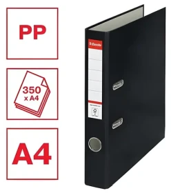 Esselte Economy A4 čierny / Zakladač / Šírka chrbta 50 mm / Vymenný štítok (81197)