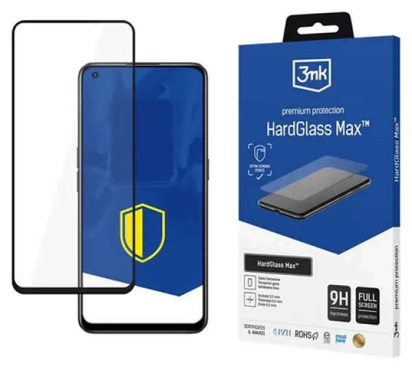 3mk HardGlass Max čierna pre Realme 9 Pro / Tvrdené sklo