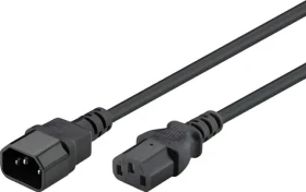 Goobay 39203 čierna / Predlžovací napájací kábel / IEC C14 (M)-C13 (F) / 5 m (39203)