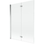 MEXEN - MIST vaňová zástena 130x150 cm 6mm 2-s, chróm, číra, ľavá 8A9-130-002-01-00-L