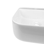 Mereo Umývadlo na dosku bez prepadu, Lota, 390x390x140 mm, keramické UC393914S