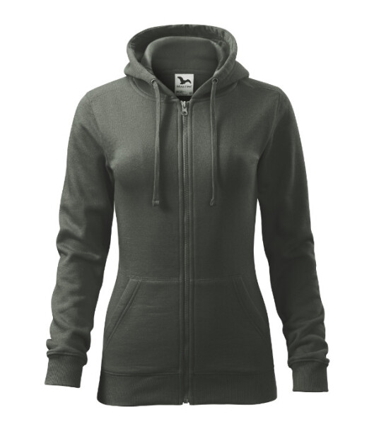 Trendy mikina na zips Dámska tmavá bridlicová XL