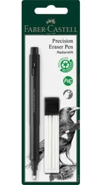 Faber-Castell Mazacia ceruzka Precision čierna / Mazacia ceruzka / Plniteľná / O 2,5 mm / 4 náhradné náplne (185610)