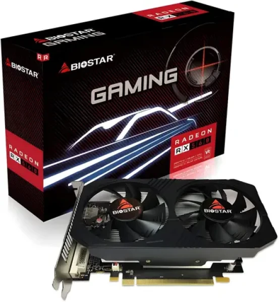 Biostar Radeon RX 560 4GB / Grafická karta / 1275 MHz / 4GB GDDR5 / 128-bit / DVI + HDMI + DP (VA5615RF41)