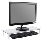Equip 650882 čierna / Sklenený stojan pod monitor / nosnosť 20 kg / tvrdené sklo / 560x210x80 mm (650882)