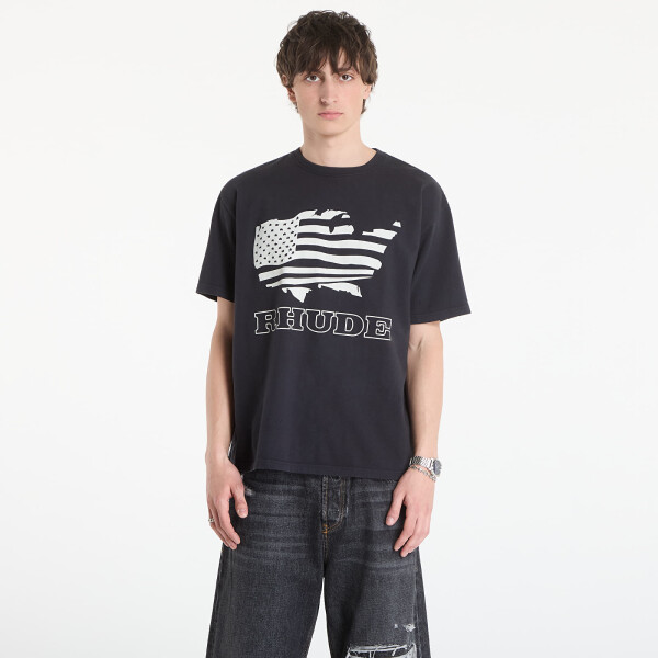 Tričko Rhude Banner Tee Vintage Black/ White S