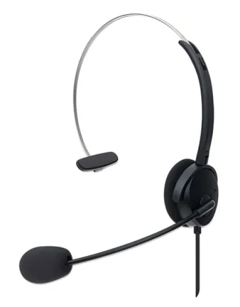 Manhattan Mono USB headset On-Ear čierna / Headset / Mono / USB-A / 69 g (180498)