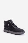 Šnurovacie pánske členkové topánky Big Star Hi-Poly System Black 40
