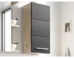 Nástenná kúpeľňová skrinka Vista 34 cm, dub viking/čierna%