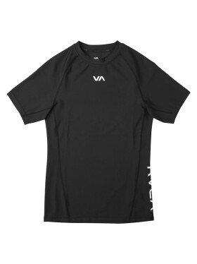 RVCA VA COMPRESSION black pánske tričko s krátkym rukávom - M