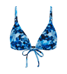 MIDNIGHT SWIM - Lesklý trojuholníkový top bez kostice Triumph BLUE COMBINATION 38C