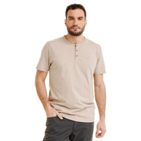 Bushman Pánské henley tričko Yaro, béžové XXL