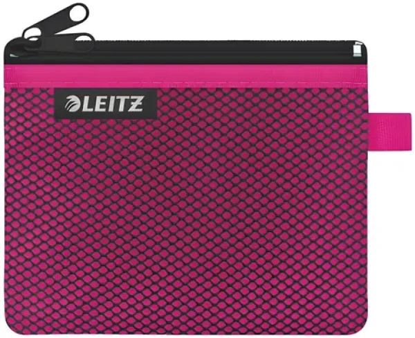 Leitz Wow ružová / Dvojité textilné vrecko / veľkosť S / 140×105 mm (40110023)