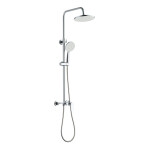 INVENA - Sprchový stĺp s batériou, Rikia, chróm AU-24-B01-G
