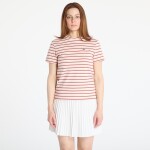 Tričko LACOSTE Striped T-shirt Angora/ Latte/ Iberis M