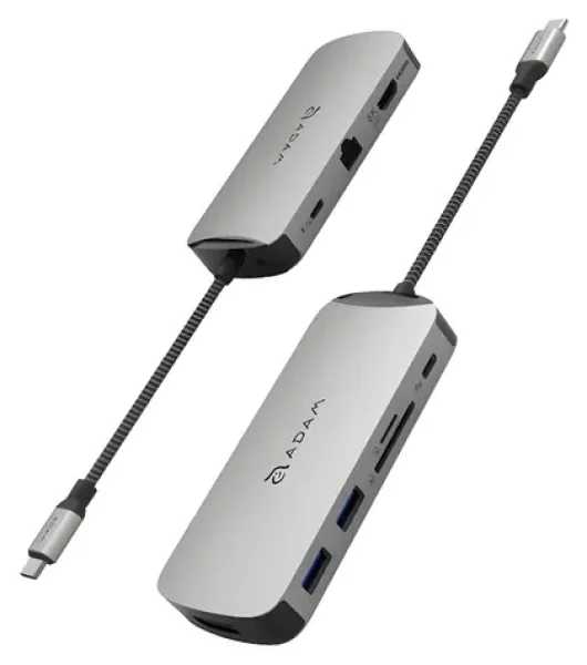 Adam Elements CASA X DP sivá / USB-C Hub / 10 v 1 / DisplayPort / 8K (AAPADHUBXDPGY)