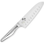 KAI Nôž Santoku Sekimagoroku Shoso 16,5 cm / Duté výbrusy / Nerezová oceľ 5CR15MoV / 56 HRC / 134 g (AB-5157)