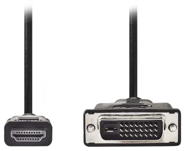 Nedis kábel HDMI - DVI-D / zástrčka HDMI - 24 + 1pinová zástrčka DVI-D čierny / 3 m (CCGB34800BK30)