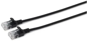 MicroConnect CAT6a U/UTP SLIM 1m čierna / LSZH (V-UTP6A01S-SLIM)