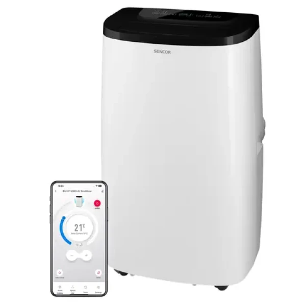 Sencor SAC MT1238CH biela / mobilná klimatizácia / 950W / 12000 BTU / chladenie / odvlhčovanie / ventilátor / SMART WiFi (8590669361939)