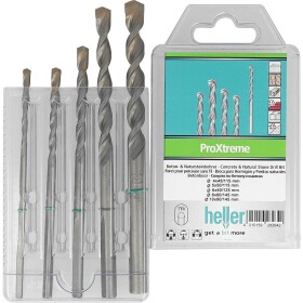 Heller ProXtreme 28264 2 tvrdý kov sada vrtákov do betónu 5-dielna 4 mm, 5 mm, 6 mm, 8 mm, 10 mm trojhranná násada 1 sada; 28264 2