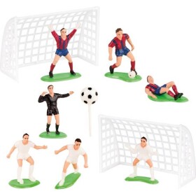 Fotbalové figúrky 10 ks, 5–6,5 cm - Dekora