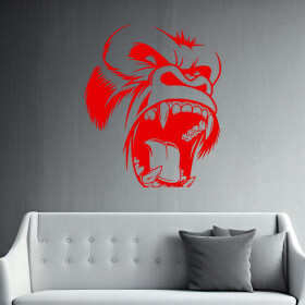 Veselá Stena Samolepka King Kong Farba: červená, Veľkosť: 80 x 67 cm