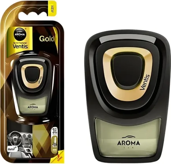 ACCURA Osviežovač do mriežky VENTIS gold / Tekutá vôňa do auta / 8 ml (amA83381)