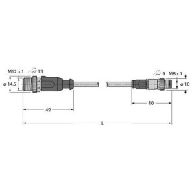 Turck RSSD-PSGS4M-4414-3M/S6000 upravený zástrčkový konektor pre senzory - aktory, 6936514, 1 ks; 6936514