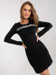 Dámske šaty LK SK 507015 Black - FPrice 40 černá s bílou