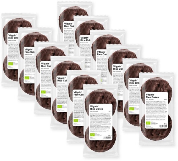 Vilgain Ryžové chlebíčky BIO – 12× horká čokoláda 100 g