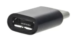 Aligator Adaptér microUSB - USB-C čierny pre nabíjačky a dátové káble (SMA0460)