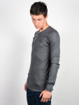 Ride Henley CHARCOAL pánske tričko dlhým rukávom