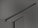 MEXEN/S - Kioto Sprchová zástena WALK-IN 120 x 80 x 30, čierny vzor, grafit kartáčovaná 800-120-080-221-66-70-030