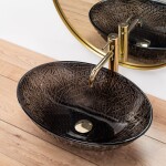 REA - Umývadlo na dosku FROST BLACK REA-U5071