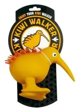 Kiwi Walker Kiwi M oranžová / Pískacia hračka pre psov / Latex / 11,5 cm (LTX-006)